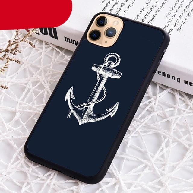 Blue Boat Anchor Printing Drawing Protection Phone Case For Iphone 14 Se 6 7 8 Plus Xr Xs 11 12 13 Pro Max Galaxy S21 22 Silicone Case Toy Story Protective Cover For Iphone