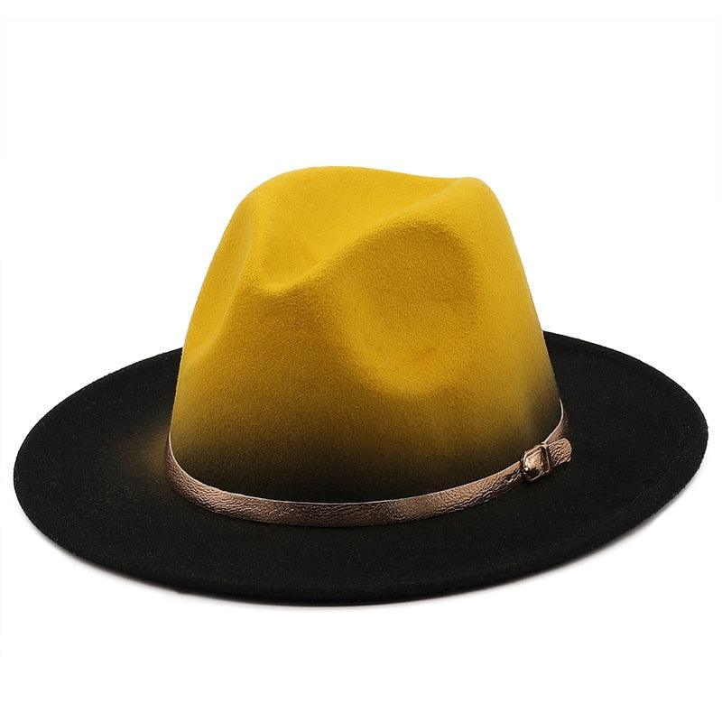 Winter Autumn Polyester Men And Women Big Fedora Hat Jazz Top Hat Autumn and Winter Solid Color Comfortable Hat Wedding Hat Fedoras Jazz Hat Outdoor 2 Mixed Colors Hats