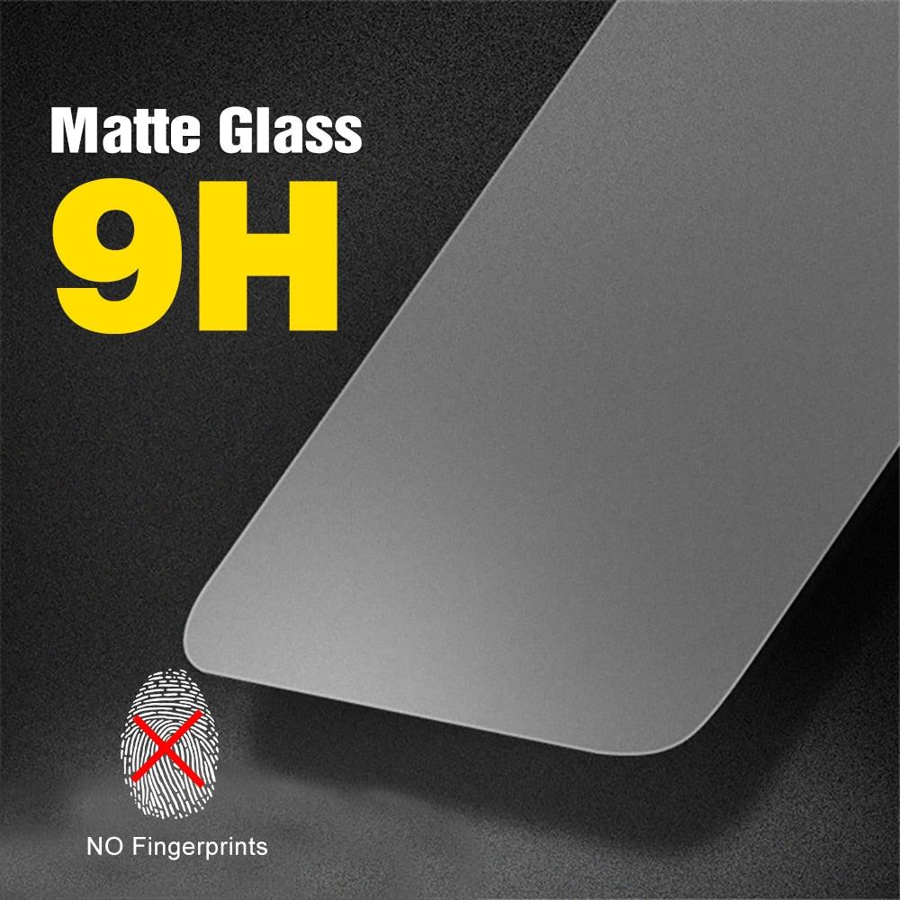 2pcs Matte Tempered Glass For Iphone 12 Pro Max Glass For Iphone 13 12 11 Pro Xs Max X Xr 6 7 8 Plus Screen Protector Film Full Coverage Anti Glare 9h Hardness No Fingerprint Screen Protector Guard