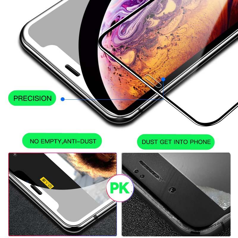 20D Full Cover Tempered Glass For iPhone 11 12 13 mini Pro X XR XS Max Screen Protector For iPhone 6 7 8 Plus SE Protective Film HD Clear Easy Installation Frame 9H Hardness Bubble Free Anti-Scratch & Anti-Fingerprint