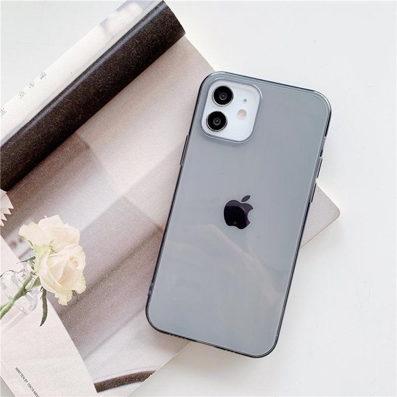 Shockproof Bumper Cover Anti-Scratch Protective Slim Thin Phone Case for iPhone Candy Color Transparent Silicone Phone Case For iPhone 14 12 13 Mini 14 Pro Max Clear Soft Cover