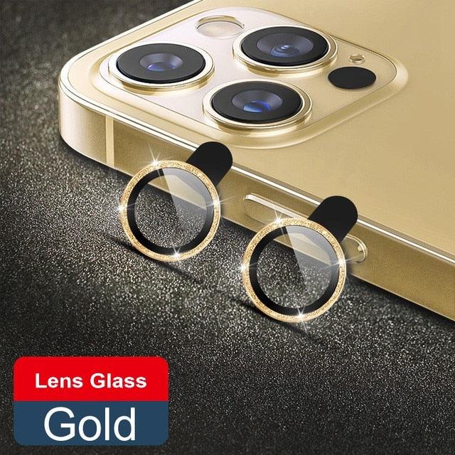 Glitter Diamond Camera Lens Protector For Iphone 13 Pro Max Mini Camera Metal Ring Glass For Iphone 12 11 Pro Max Protective Cap Diamond Glitter Camera Lens Protector On For Iphone