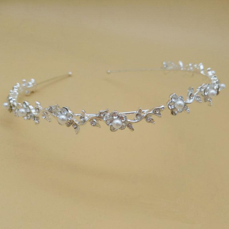 Luxury Elegant Crystal Pearl Bridal Crown Woman Tiaras Hair Jewelry Ornaments Headbands Wedding Party Hair Accessories  Wedding Hair Accessories Ladies Headband Hair Jewelry Wedding Hair Accessories Ladies Headwear Bridal Headwear