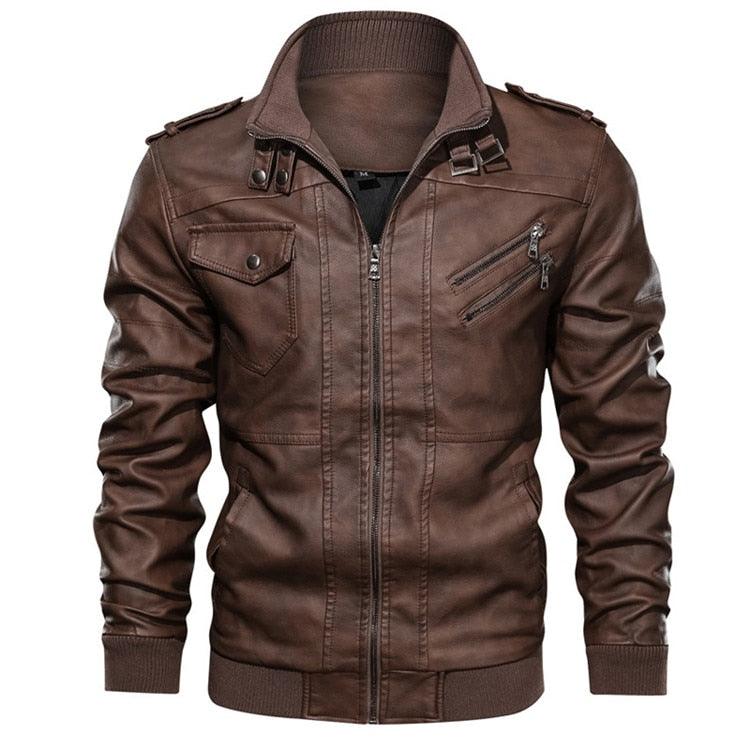 New Men's PU Leather Jackets Autumn Casual Motorcycle Jacket Biker Hooded Jackets Autumn Casual Warm Jacket Men Winter Clothing Jackets Men Black Vintage Motorcycle Jacket With Removable Hood