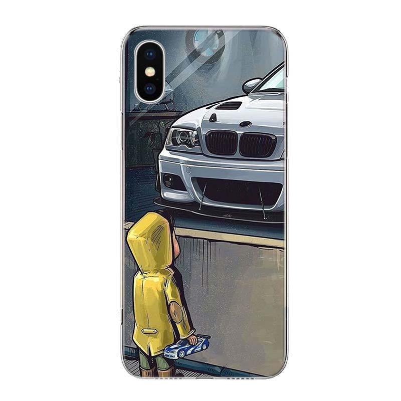 Boy See Sports Car Drift Phone Case For Iphone 14 11 12 13 Pro Max Xr X Xs Mini 8 7 Plus 6 6s Se 5s Soft Silicone Gel Cover For Iphone