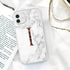 White A-Z Marble Texture Phone Cover For Iphone 12 Mini Soft Silicone Back Case Solid Name Phone Case Luxury Screen Camera Protection Shockproof Soft Cover