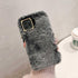 Fashion Plush Leopard Phone Case For Iphone 11 Pro Max Xs Max X Xr Cases Furry Fluffy Warm Cover For Iphone 6 6s 7 8 Plus Case Women Fashion Faux Fur Case For Iphone