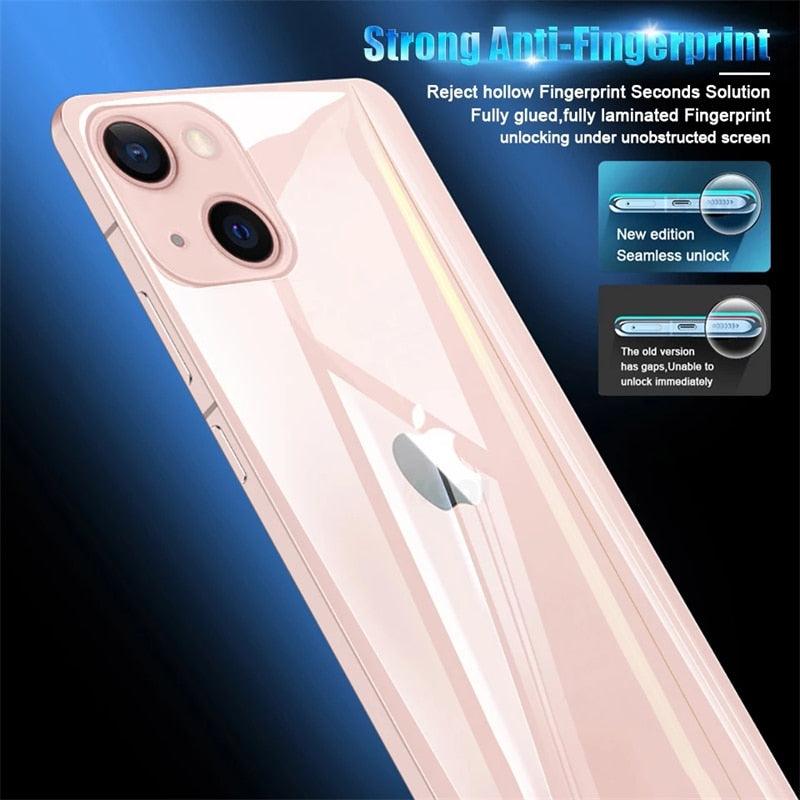 Full Cover iPhone 14 13 11 12 XS MAX XR X 7 8 6 6S SE Pro MAX Plus Mini Soft Back Phone Screen Protector Anti Bubble/Scratch Ultra Thin Tempered Glass Screen Protector