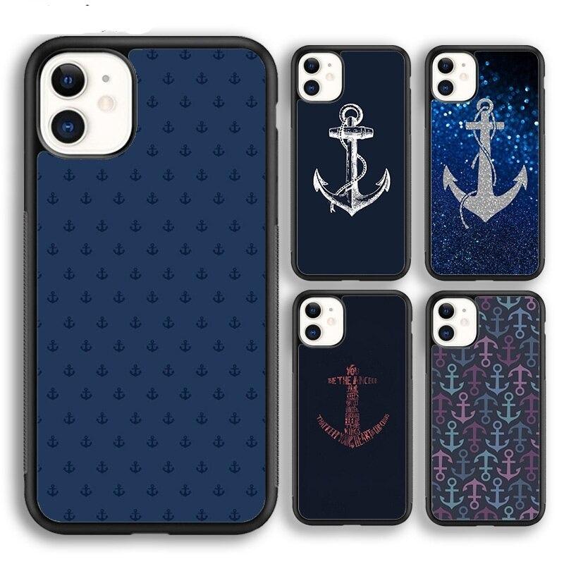 Blue Boat Anchor Printing Drawing Protection Phone Case For Iphone 14 Se 6 7 8 Plus Xr Xs 11 12 13 Pro Max Galaxy S21 22 Silicone Case Toy Story Protective Cover For Iphone