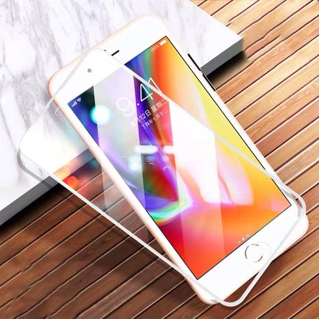 5000D Full Protective Glass For iPhone SE 2020 6 6S 7 8 Plus Tempered Screen Protector iphone6 iphone7 iphone8 Safety Glass Film High-definition Tempered Glass Durable And Strong Screen Protector For iPhone