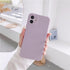 Soft Silicone Candy Color Phone Case For iPhone 13Mini iPhone 14Pro Max Ultra Thin Shockproof Cover Solid Color Shockproof Silicone Case For iPhone