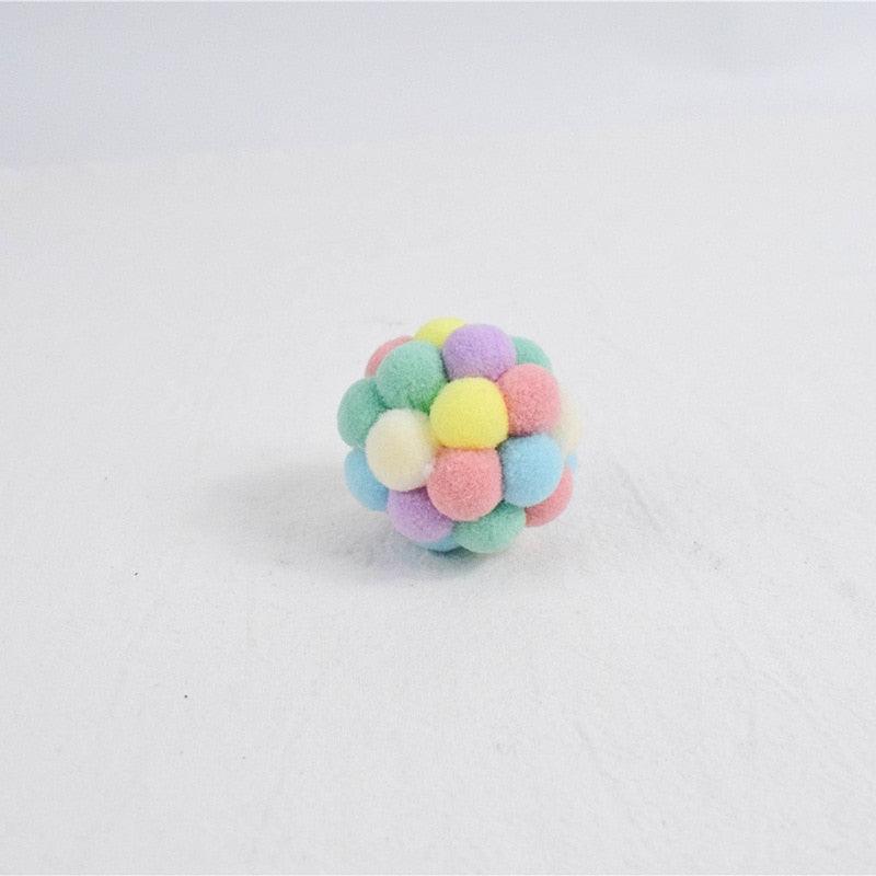 Fashion New Plush Pet Toy Cat and Dog Self-Hey Funny Cat Bite-Resistant Toy Ball Cute Funny Interactive Toy Balls For Cats Multicolor Toy Balls For Cat