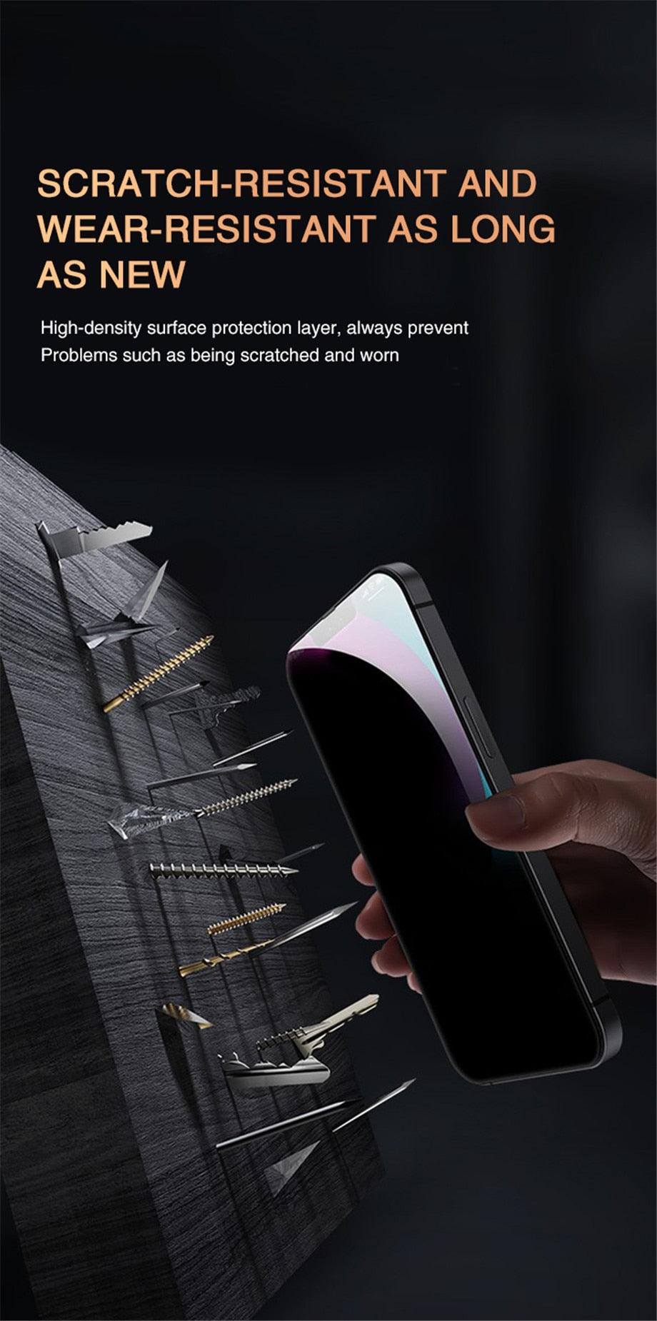 Full Cover Anti-Spy Screen Protector For iPhone 11 12 13 PRO MAX Privacy Glass For iPhone 14 Pro 8 Plus XS Max XR Tempered Glass Anti-Spy  Privacy Screen Protector for iPhone