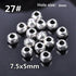 50pcs Silver Color Metal Alloy Loose Spacer Beads lot for Earring Necklace Bracelet Jewelry Making Findings Crafts Round Column Loose Beads Antique Silver Carved Spacer Beads for Jewelry Making