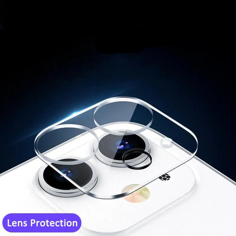 3 In 1  2PCS Front+Back+Lens Full Cover Tempered Glass Film For iPhone 12 11 Pro Max Mini Screen Protector For iPhone 13 Pro Max Glass Temper Glass Film Temper Glass Film Premium HD Clarity Anti-Fingerprint/Scratch for iPhone