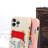 Charming Silicone Soft Anti-Scratch Cases For iPhone 13 Pro Max Case Silicone Wallet Card Holder Cover For iPhone 13 Mini 13ProMax 13Pro Flower Butterfly Beautiful Design Card Holder iPhone Case