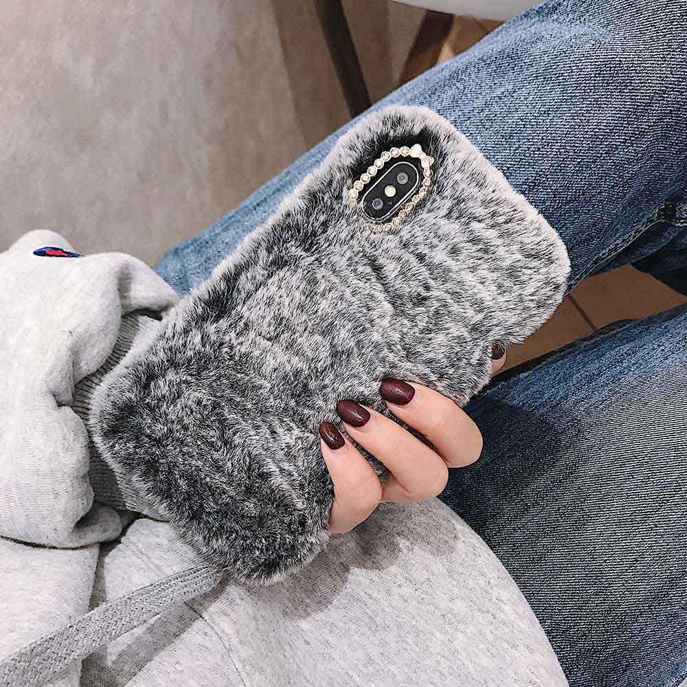 Fashion Lady Gift Case for iPhone 14 13 12 XS Max XR X 11 Pro Max SE Furry fluffy Warm Cover for iPhone 6 7 8 Plus Phone Case Fashion Fluffy Fur Protective Back Cover