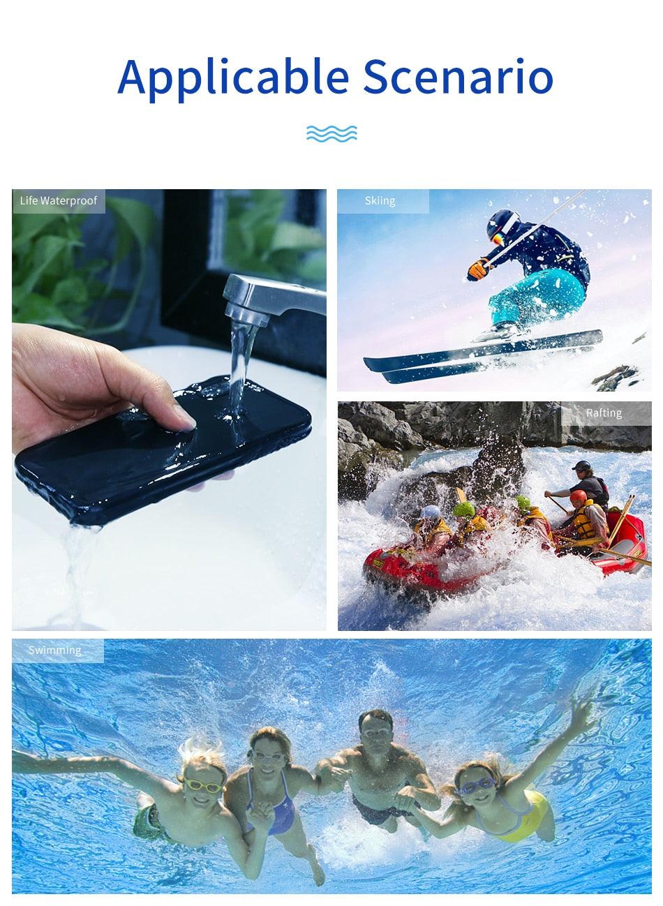 Underwater Case For iPhone Case Shockproof Diving Waterproof Case For iPhone 12 11 Pro Max XS MAX XR Cover Phone Full Body Shockproof Case for iPhone 12 Pro Max Case with Screen Protector Dust Proof Phone Case Cover for iPhone