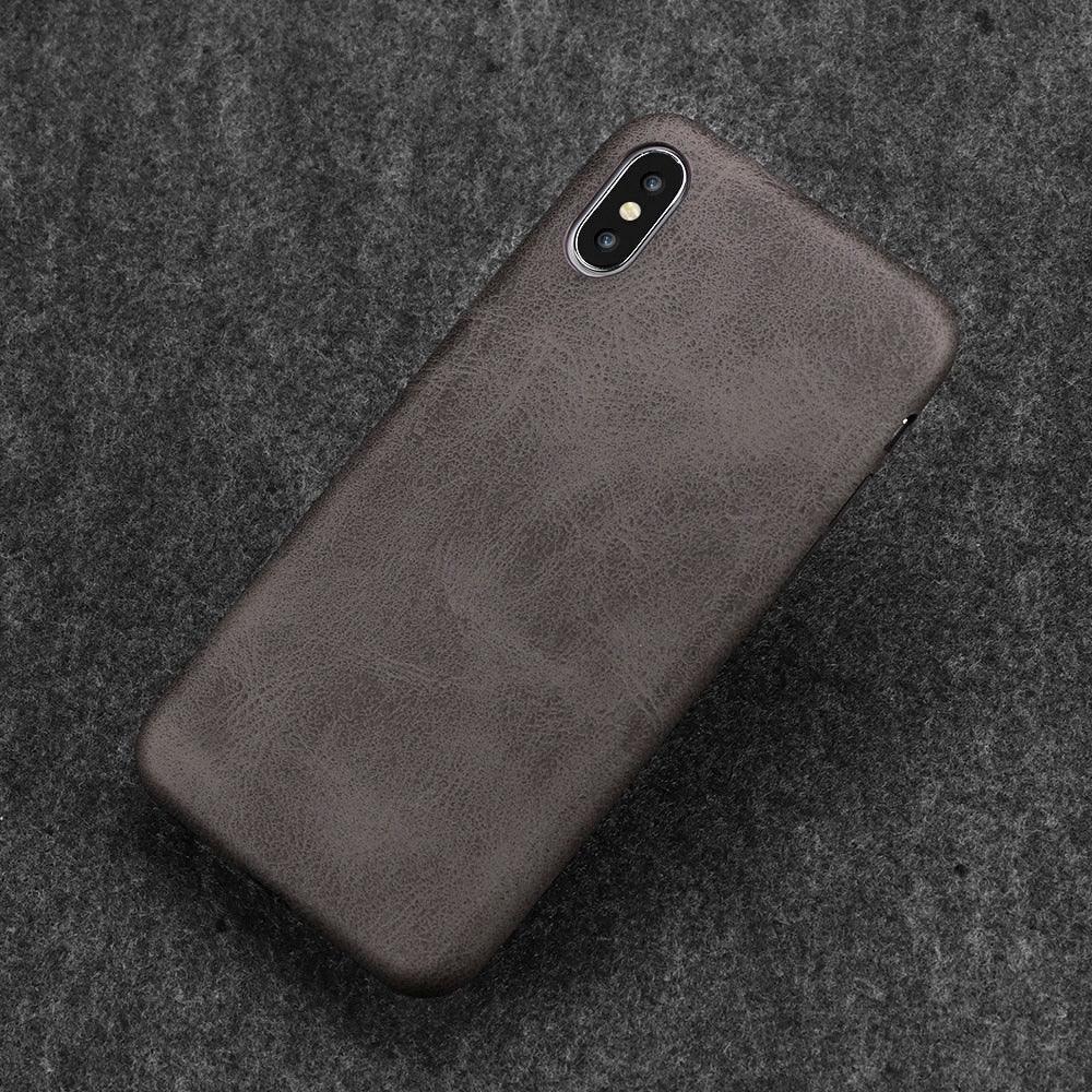 Ultra Thin Phone Cases For iPhone 13 6 7 14Plus XS Max Cover Leather Skin Soft Silicone Case For iPhone XR X 11 12 Pro Case Anti-Scratch iPhone Xs max Cover Genuine Leather iPhone Cases for iPhone