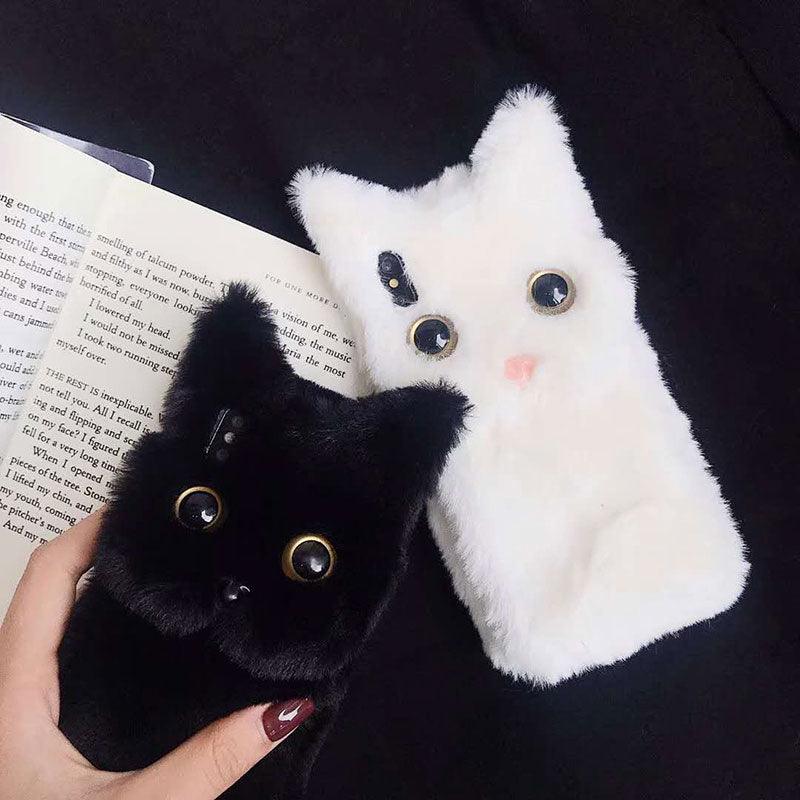 3D Cartoon Doll Protective Case Cute Girls Women Furry Plush Case For Iphone 13 12 11 Pro Xs Max X Xr Se Cases 3d Cartoon Cat Furry Fluffy Warm Case For Iphone 6 6s 7 8 Plus 12prophone Case