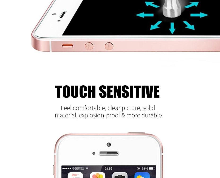 3D full Cover Tempered Glass protection For iphone 5 5S SE 2016 Screen Protector For iPhone 5S SE 5C Glass Protective Film Shatterproof Scratchproof Premium Tempered Glass Screen Protector for iPhone