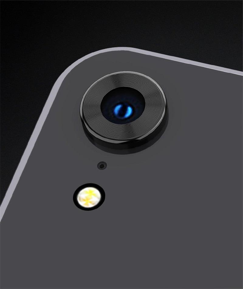 Camera Cover Anti-Scratch Tempered Glass Film For iPhone XR Camera Lens Protector Ring Plating Aluminum For iPhone XR Camera Case Cover Ring Protection