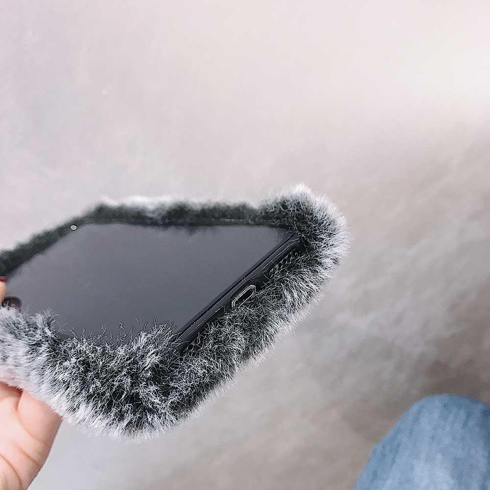 Fashion Lady Gift Case for iPhone 14 13 12 XS Max XR X 11 Pro Max SE Furry fluffy Warm Cover for iPhone 6 7 8 Plus Phone Case Fashion Fluffy Fur Protective Back Cover