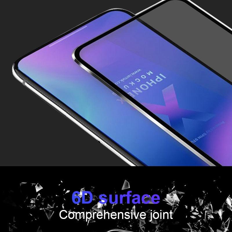 10D Curved Edge Aluminum Alloy Tempered Glass for iPhone X XS MAX 11 12 Pro Max mini 6 6S 7 8 Plus Full Cover Screen Protector  Titanium Alloy Metal Edge Full Coverage Front Tempered Glass Screen Protector for iPhone