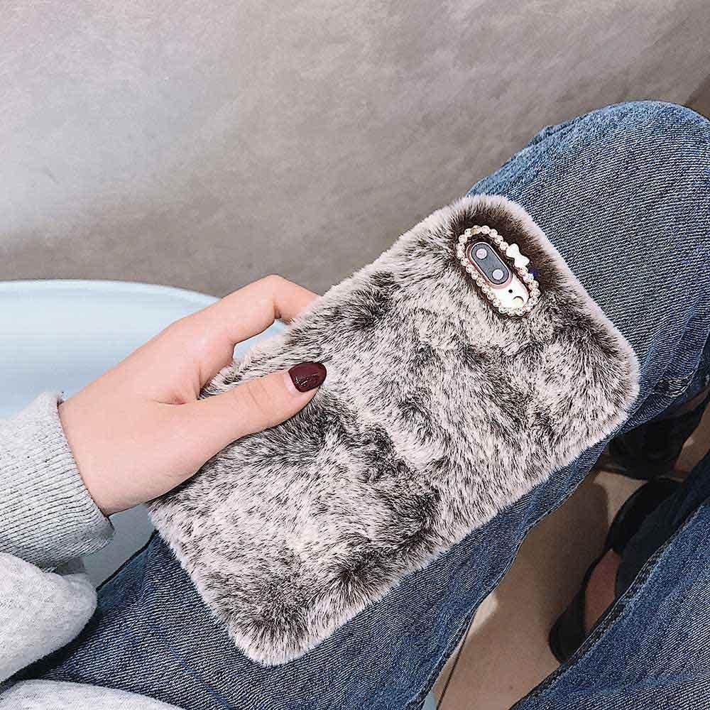 Fashion Lady Gift Case for iPhone 14 13 12 XS Max XR X 11 Pro Max SE Furry fluffy Warm Cover for iPhone 6 7 8 Plus Phone Case Fashion Fluffy Fur Protective Back Cover