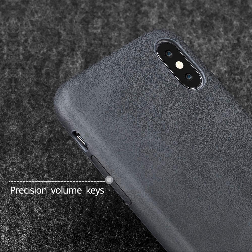 Ultra Thin Phone Cases For iPhone 13 6 7 14Plus XS Max Cover Leather Skin Soft Silicone Case For iPhone XR X 11 12 Pro Case Anti-Scratch iPhone Xs max Cover Genuine Leather iPhone Cases for iPhone