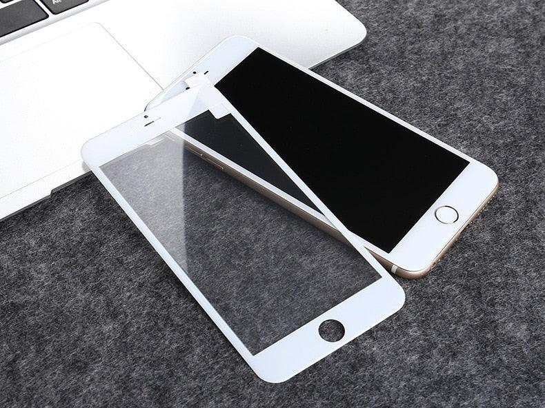 3Pcs/lot for iphone glass Protective glass iphone Full Cover Tempered Glass for iphone 6 7 8 Screen Protector For iphone 8 Plus Full Coverage Tempered Glass Screen Protector Film Edge