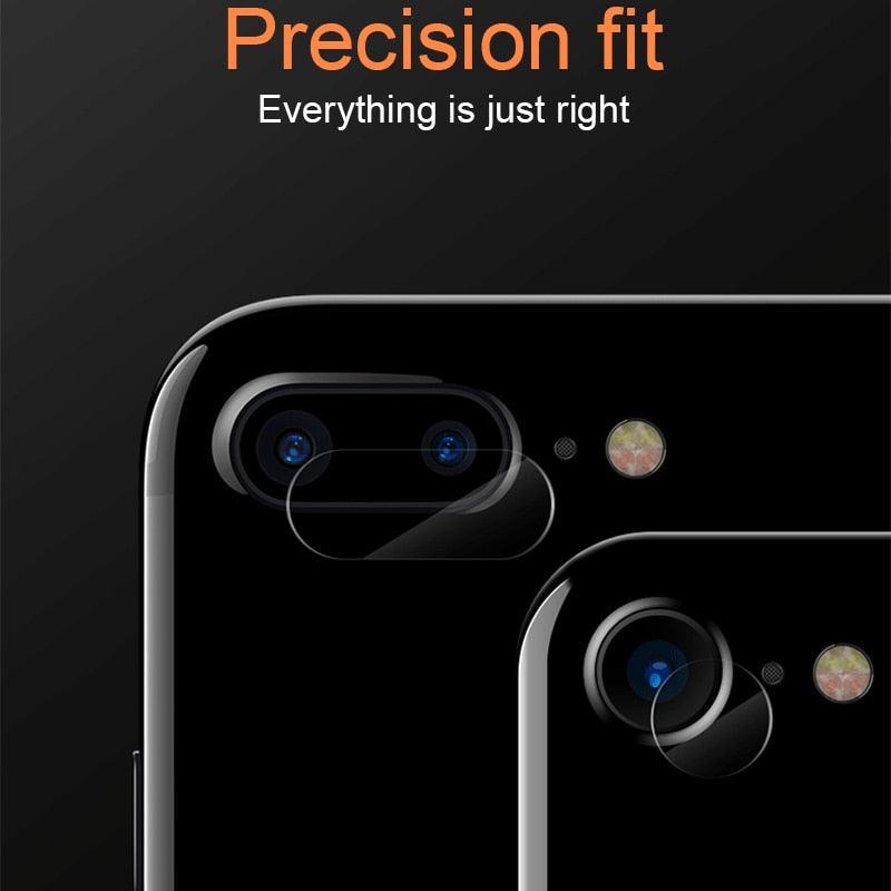 2pcs Camera Lens Protector Film For iPhone XS Max XR X glass on iPhone X 7 8 6 6S Plus 5 se Camera Lens  Protector Ultra HD Back Camera Lens Tempered Glass Camera Cover Film for iPhone