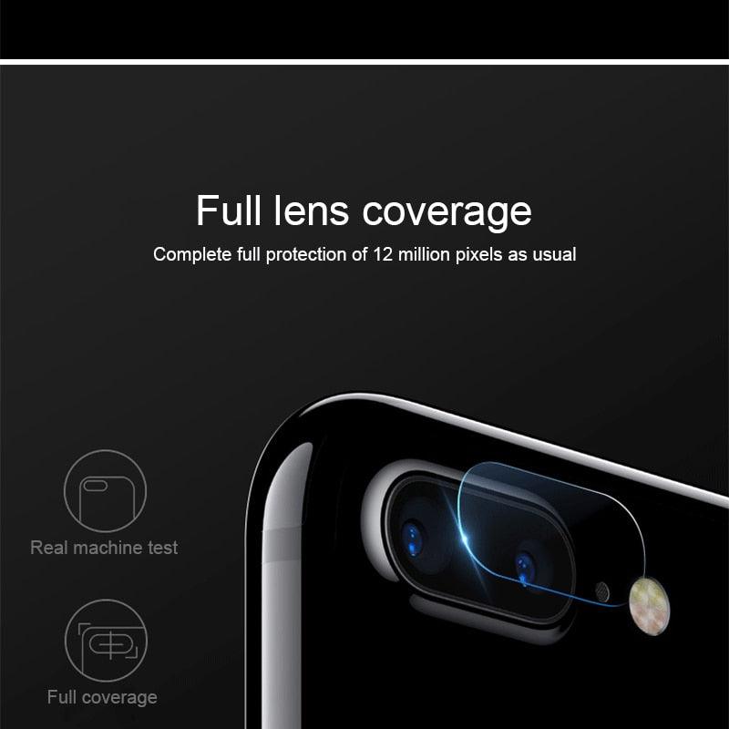 2pcs Camera Lens Protector Film For iPhone XS Max XR X glass on iPhone X 7 8 6 6S Plus 5 se Camera Lens  Protector Ultra HD Back Camera Lens Tempered Glass Camera Cover Film for iPhone