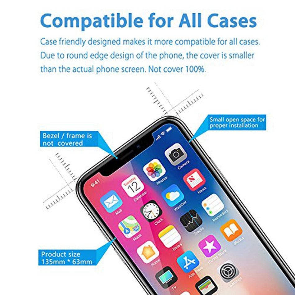 9H Protective Glass For iPhone 11 12 Pro Max Glass On iPhone 7 8 X XR XS 12 13 Mini SE 14 Screen Protector Front Protection Film Premium Tempered Glass Film Full Protection High Clarity Screen Protector