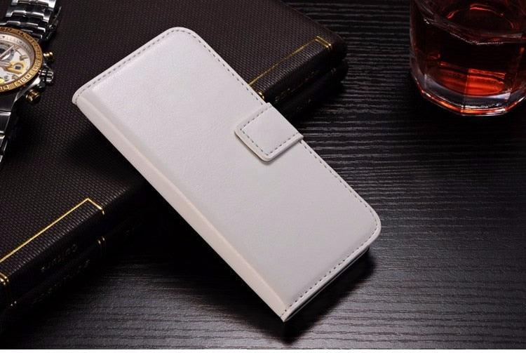 For iPhone X Case Cover for iPhone 8 7 6 6S Plus 5 5S 5SE Luxury PU Leather Flip Wallet Phone Cases Black Simple Card Holder With Magnetic Button Flip Leather Cover