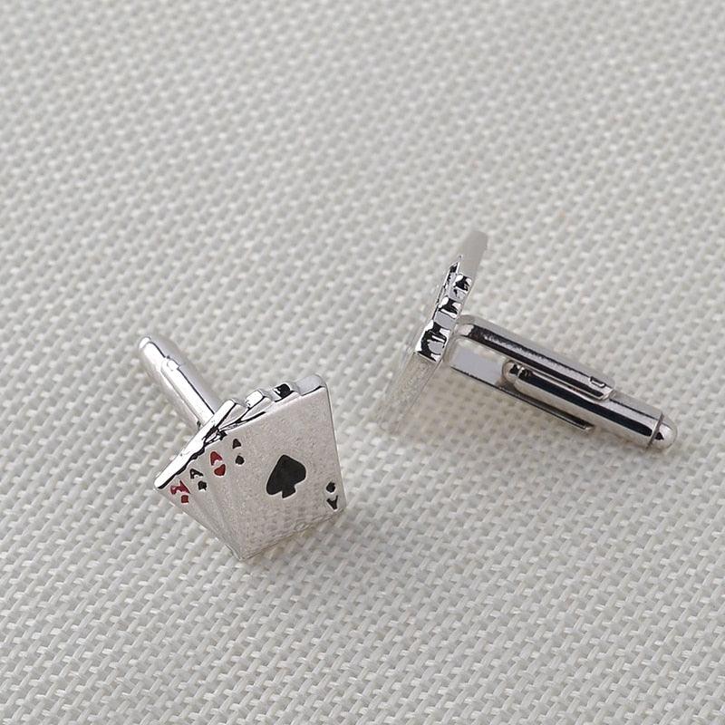 Retro Playing Cards Tie Clip Vintage Elegant Tie Clip Man Clips Unique Business Cufflinks Wedding Tie Clips For Anniversary Business Meeting And Daily Life