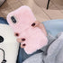 Cute Stuffed Plush Fluffy Case For iPhone 13 12 11 Pro XS Max X XR 12Mini Rabbit Ears Furry fluffy Fur Plush Warm Cover for iPhone 6 6S 7 8 Plus Phone Case