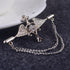 Retro Angel Wings With Chain Men's Brooch Pin For Suit Angel Wings Tassel Chain Brooch Collar Pins Rhinestone Metal Feather Lapel Pin Suit Coat Women Men's Accessories Badge Buckle Collar Pins Jewelry Accessories