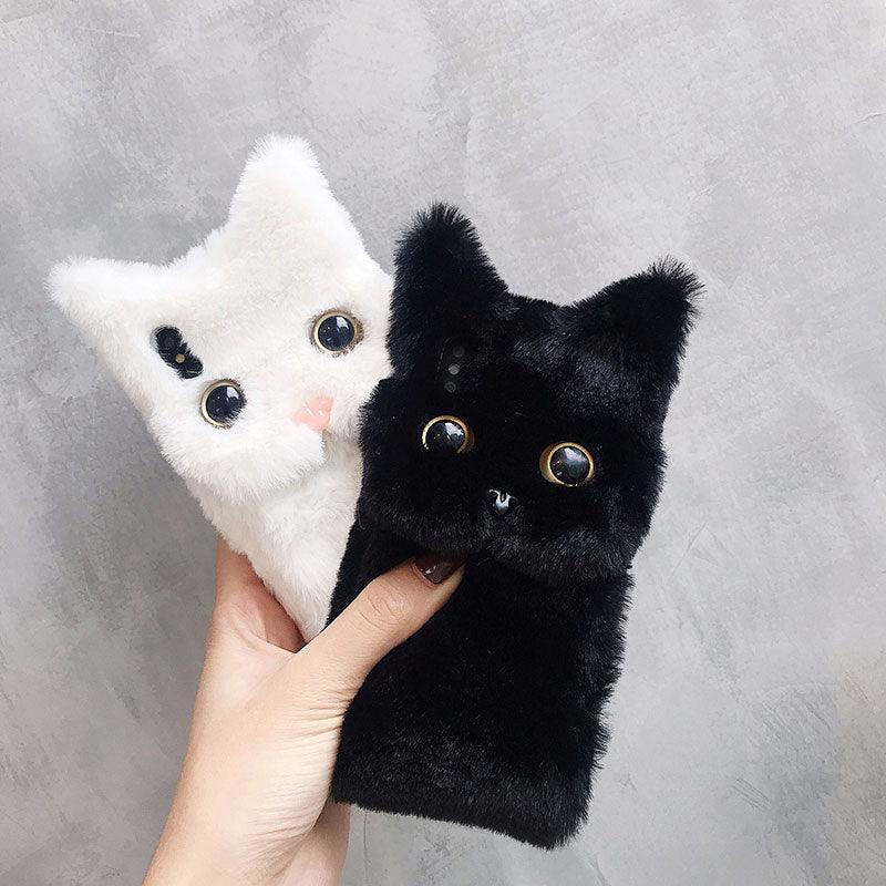 3D Cartoon Doll Protective Case Cute Girls Women Furry Plush Case For Iphone 13 12 11 Pro Xs Max X Xr Se Cases 3d Cartoon Cat Furry Fluffy Warm Case For Iphone 6 6s 7 8 Plus 12prophone Case