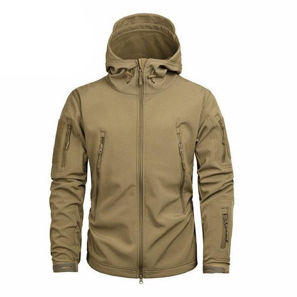 Men's Camouflage Tactical Jacket Green Camouflage Water Resistant Jacket Waterproof Windbreaker Hooded Jackets Ski Jacket Warm Winter Coats Men Soft Winter Hooded Coat Hiking Clothes