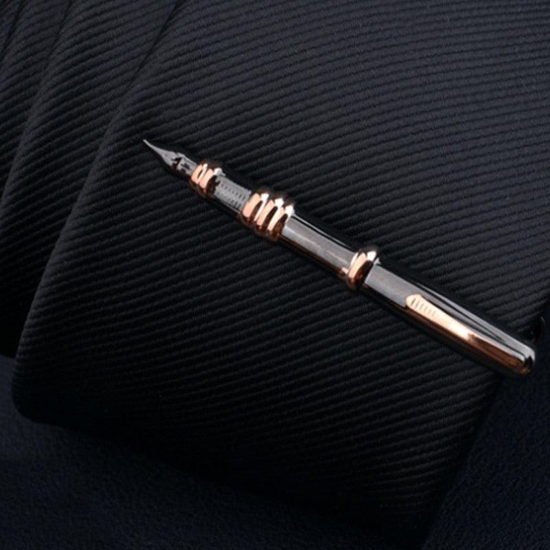 Creative Metal Necktie Bar Formal Shirt Classic Men Tie Clips Elegant Fashion Formal Professional Simple Tie Bar Clips Beautiful Designs Wedding Ceremony Gold Tie Pin Unisex Party Gifts Fashion Tie Clips