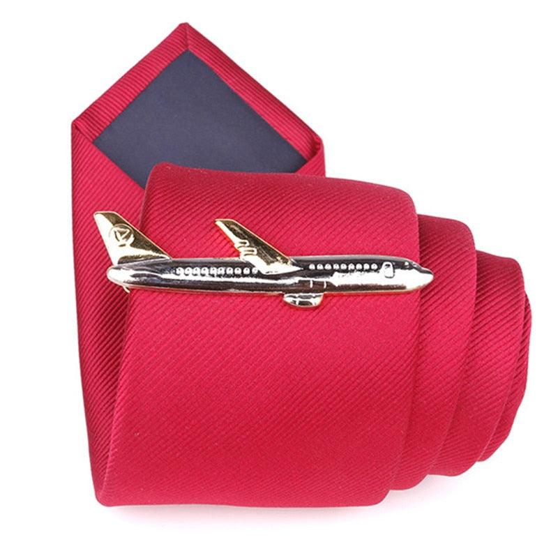 Men Elegant Tie Clips Clasp Men's Tie Clip Tie Bar Wedding Party Pin Jewelry Clip Men's Gift Dolphin Airplane Shaped Tie Bar Wedding Party Jewelry Tie Clip