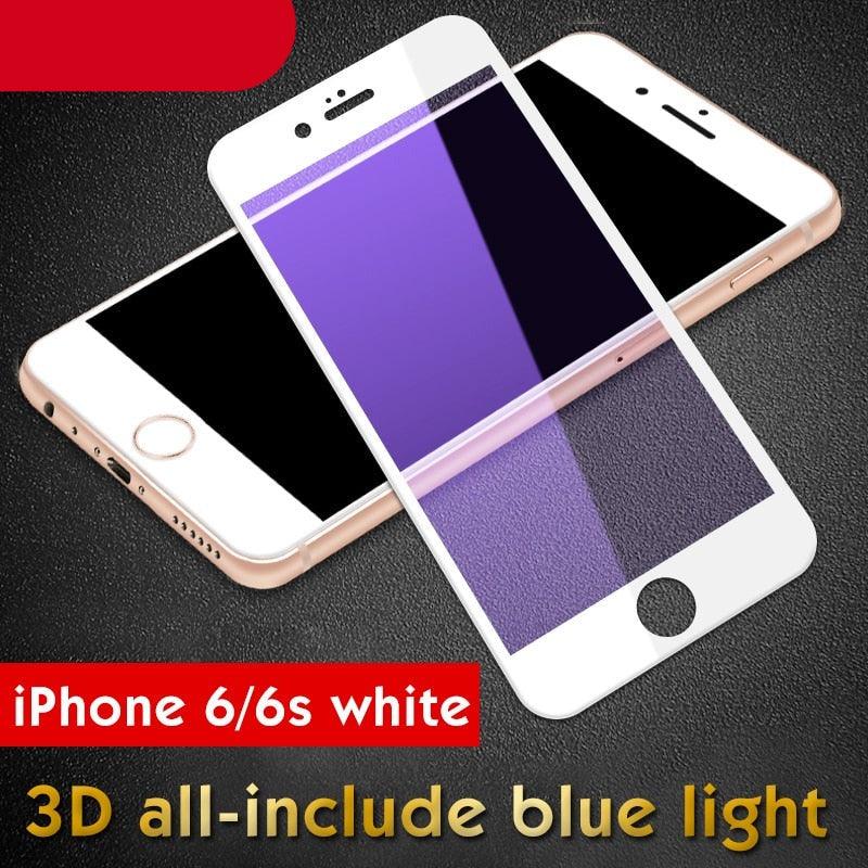 3Pcs/lot for iphone glass Protective glass iphone Full Cover Tempered Glass for iphone 6 7 8 Screen Protector For iphone 8 Plus Full Coverage Tempered Glass Screen Protector Film Edge