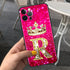 Pink Shiny Letter Phone Case For Iphone 11 7 Pro Xr X Xs Max 6 6s 8 Plus Glitter Rhinestone Phone Cover Soft Cover Shockproof Glitter Sparkle Case Girly Women Protective Pink Cover