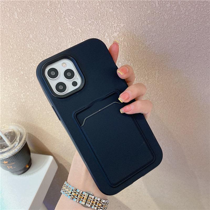 Modern Card Candy Color Phone Case For iPhone 12 11 13 Pro Max 12 13 Pro 11 Shockproof Bumper Soft Back Cover Colorful Silicone Phone Cover