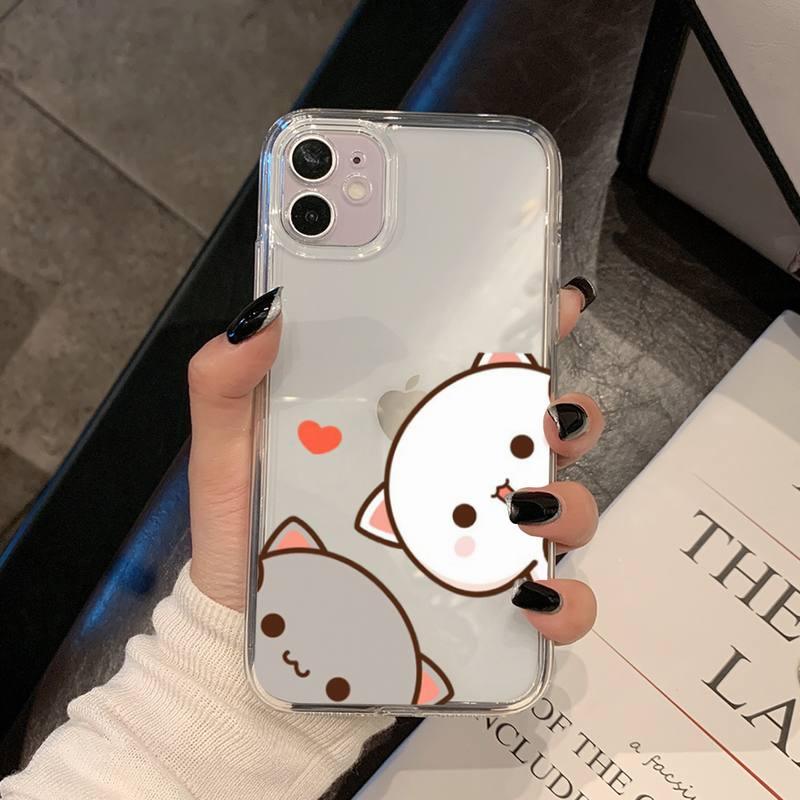 Cat Phone Case For Iphone 11 12 13 Mini Pro Xs Max 8 7 6 6s Plus X 5s Se 2020 Xr Case Polycarbonate Printed Colorful Design Silicone Phone Case