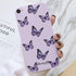 Butterfly Pattern Design Trendy Mobile Phone Case Protective Case For iPhone 7 8 SE 2020 Flower Cartoon Celular Case For iPhone7 8 SE2020 se 2020 se2020 A1778 A1660 A1779 Silicon Matte TPU Cover