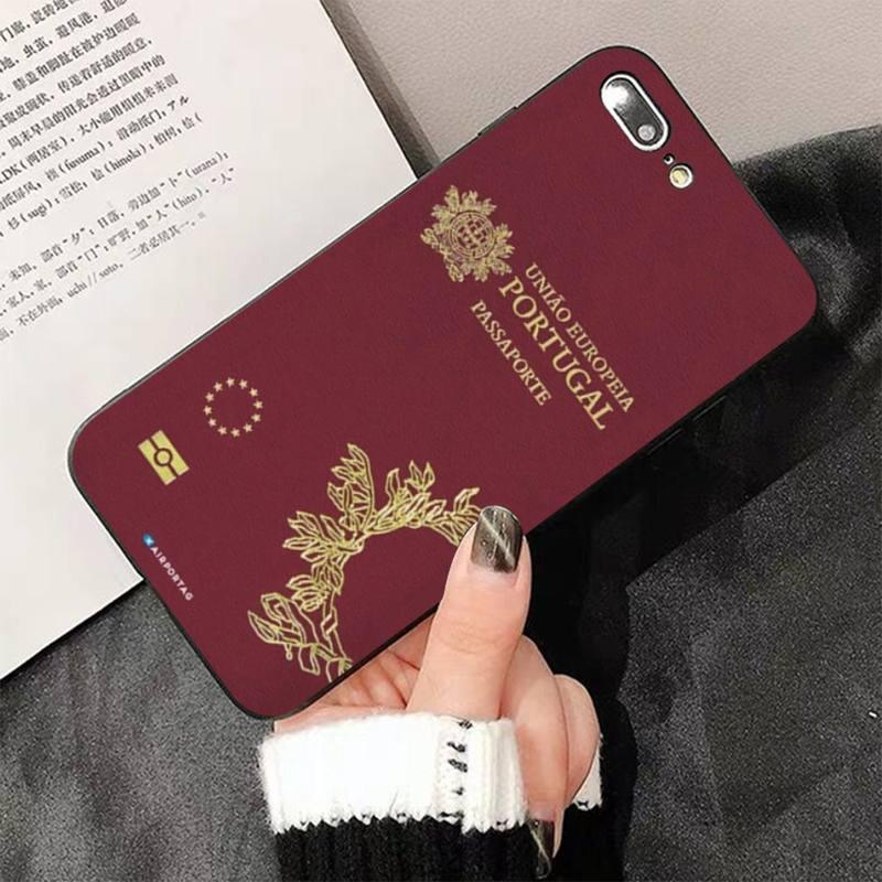 Fashion Passport Phone Case For Iphone 13 8 7 6 6s Plus X 5s Se 2020 Xr 11 12 Pro Xs Max Soft Cover Silicone Bumper Case