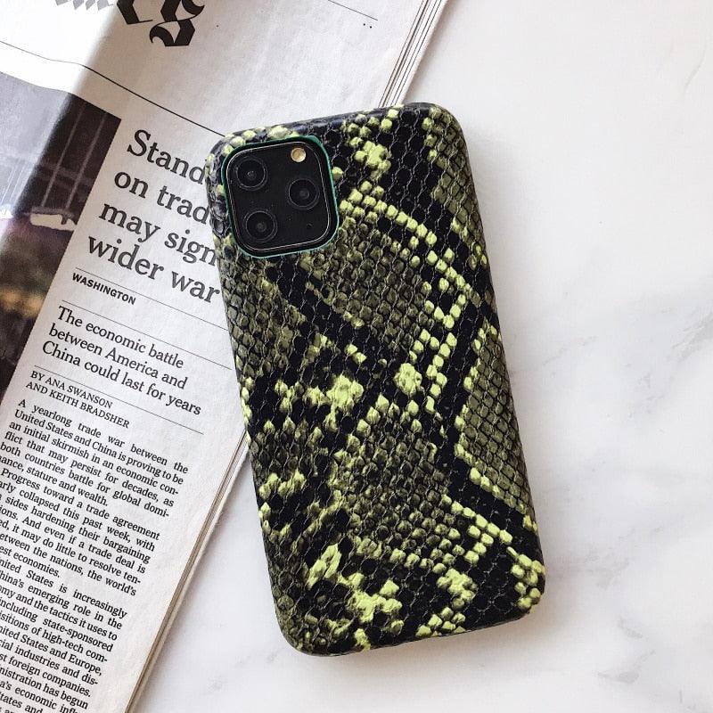 Multicolored Crocodile Texture Soft Silicone Phone Case For iphone 14 Mini 13 Pro Snake Skin Pu Leather Cover Mobile Phone Case Snake Skin Print Pattern Thin Leather Back Cover Protective Case For iPhone