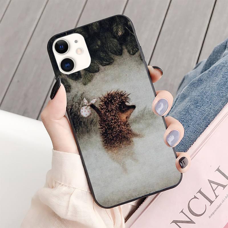 Bright Hedgehog In The Fog Phone Case For Iphone 13 8 7 6 6s Plus X 5s Se 2020 Xr 11 12 Mini Pro Xs Max Screen Protector soft Flexible Silicone Gel Rubber Bumper Cover